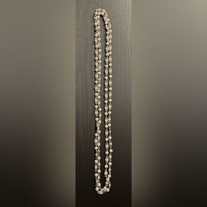 Ann Taylor silver-toned necklace, layered / long.